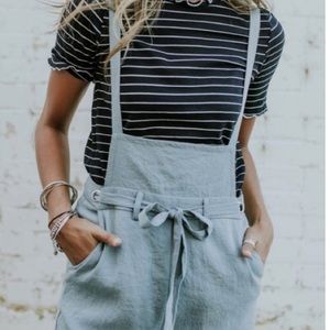 light blue tie jumpsuit